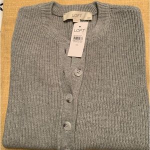 NWT Loft Gray Henley Sweater